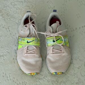 Nike Renew In-Season TR 9 Training Shoes | Pink Multicolor Strap | Women’s Sz 8